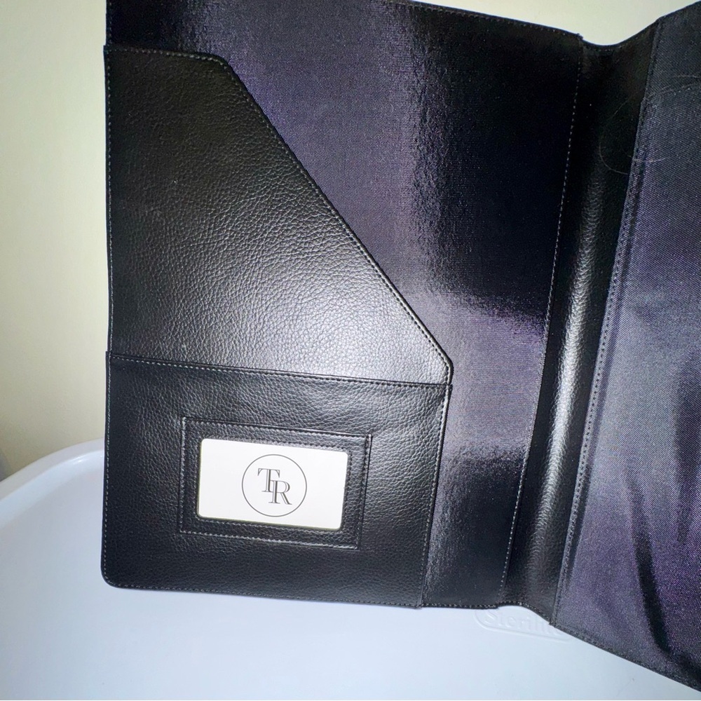 Personalized "Ms. Wilson" Black Leather Document Portfolio - Picture 4 of 6